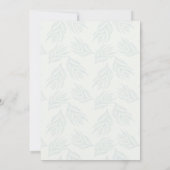ユーカリ素朴プトゥスセージグリーン結婚式招待状 招待状 (裏面)