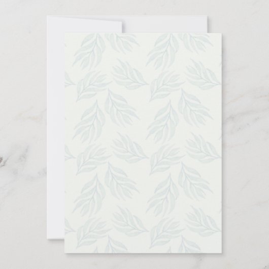 ユーカリ素朴プトゥスセージグリーン結婚式招待状 招待状 (裏面)