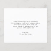 ユーカリ素朴プトゥスバジェット結婚サンキューカード (裏面)