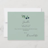 ユーカリ素朴プトゥスビーミーメイド・オブ・オーナー（花嫁付き添い人） 招待状 (裏面)