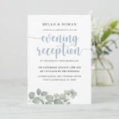 ユーカリ素朴プトゥスブルーウェディングレセプション 招待状 (スタンド正面)