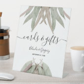 ユーカリ素朴プトゥスリーフウェディングカード&ギフト 台座サイン (インサイチュ)