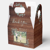 ユーカリ素朴プトゥス写真植物葉結婚の フェイバーボックス (オープン)