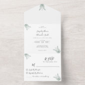 ユーカリ素朴プトゥス書道結婚式招待状 オールインワン招待状 (内側)