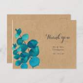 ユーカリ素朴プトゥス結婚ウッドランド ポストカード (正面/裏面)