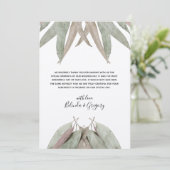 ユーカリ素朴プトゥス結婚リーフサンキューカード サンキューカード (スタンド正面)