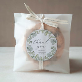 ユーカリ素朴プトゥス結婚・グリーンの御厚意 ラウンドシール