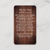 ユーカリ素朴プトゥス記念祈りの言葉カード葬儀 コーリングカード (裏面)