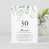 ユーカリ素朴プトゥス30th誕生日パーティの招待状 招待状 (スタンド正面)