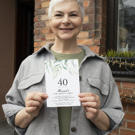 ユーカリ素朴プトゥス40th誕生日パーティの招待状 招待状