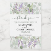 ユーカリ素朴ラベンダーサ結婚ンミニ ワインラベル (シングルラベル)