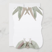 ユーカリ素朴ルリーフ結婚式招待状 招待状 (裏面)