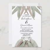 ユーカリ素朴ルリーフ結婚式招待状 招待状 (正面)