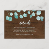 ユーカリ素朴ーとブラウンウッドの詳細 エンクロージャーカード (正面)