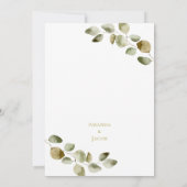 ユーカリ素朴秋の結婚式  招待状 (裏面)