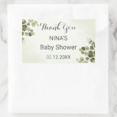 ユーカリ素朴葉バジェットサンキューラウンド 長方形シール (バッグ)