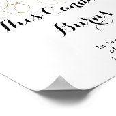 ユーカリ素朴金ゴールドこのキャンドルバーンズ徴候 ポスター (角)