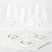 ユーカリ素朴金ゴールドエレガントな結婚式 ワイングラスタグ (セット)