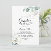 ユーカリ素朴金ゴールドフローラ性発現パーティー 招待状 (スタンド正面)