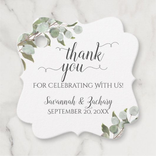 ユーカリ素朴&グリー結婚ズ・サンキュー フェイバータグ (正面)