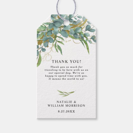 ユーカリ素朴&ローレルギフトラベル ギフトタグ (正面)