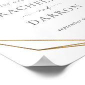 ユーカリ素朴&金ゴールドウェルカムサイン ポスター (角)