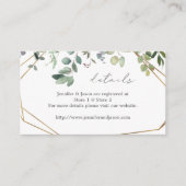 ユーカリ素朴&金ゴールド詳細SMエンクロージャカード エンクロージャーカード (正面)