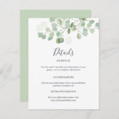 ユーカリ結婚のゲスト情報カード挿入 エンクロージャーカード (正面/裏面)