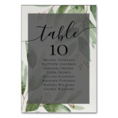 ユーカリ結婚のテーブル座席表 テーブルナンバー (裏面)