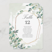 ユーカリ結婚のテーブル番号制プラン (正面/裏面)