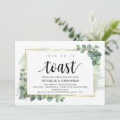 ユーカリ結婚のリハーサルディナー招待状 招待状 (スタンド正面)