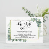ユーカリ結婚のリハーサルディナー招待状 招待状 (スタンド正面)