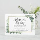 ユーカリ結婚のリハーサルディナー招待状 招待状 (スタンド正面)