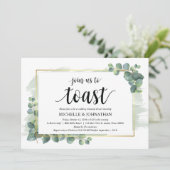 ユーカリ結婚のリハーサルディナー招待状 招待状 (スタンド正面)