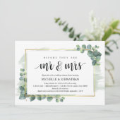 ユーカリ結婚のリハーサルディナー招待状 招待状 (スタンド正面)