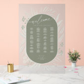 ユーカリ結婚のリースシーティングチャートID901 アクリルサイン (ウェディング)