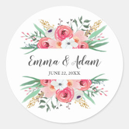 ユーカリ結婚の封筒用シールシエレガントステル ラウンドシール