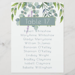 ユーカリ結婚の座席番号一覧 プログラム