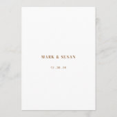 ユーカリ結婚の座席表カード プログラム (裏面)