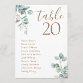 ユーカリ結婚の座席表カード プログラム (正面)