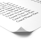 ユーカリ結婚の座席表 ポスター (角)