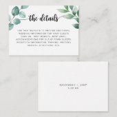 ユーカリ結婚の情報詳細カード エンクロージャーカード (正面/裏面)