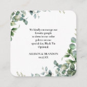 ユーカリ結婚の服装規定 エンクロージャーカード (正面)