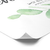 ユーカリ結婚の歓迎サイン ポスター (角)