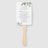 ユーカリ結婚の水色の葉葉の数 ハンドファン (正面)