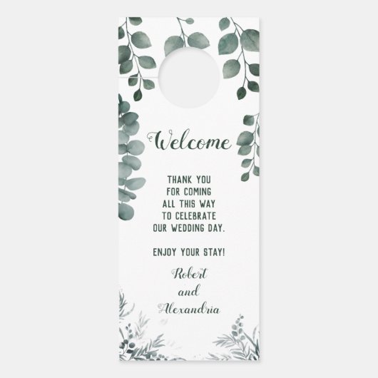 ユーカリ結婚の混乱を招かない ドアノブサイン (正面)