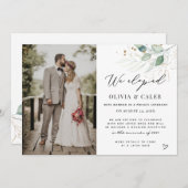 ユーカリ結婚の発表 招待状 (正面/裏面)