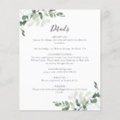 ユーカリ結婚の詳細エンクロージャカード (正面)