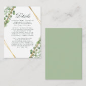 ユーカリ結婚の詳細エンクロージャカード エンクロージャーカード (正面/裏面)
