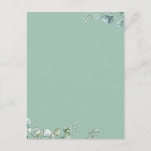 ユーカリ結婚の詳細カード エンクロージャーカード (裏面)